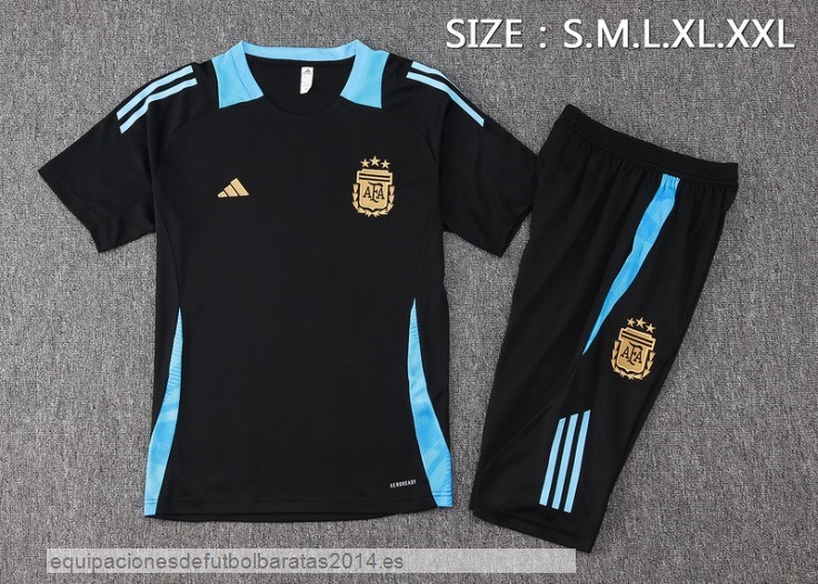 Nuevo Entrenamiento Conjunto Completo Argentina 2024 Negro II Azul Baratas